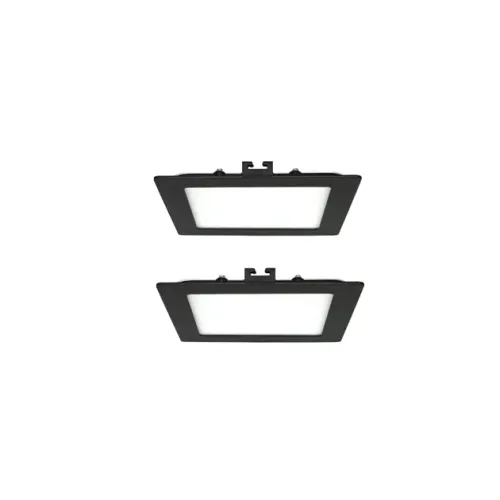 Kit 2 Plafons LED Embutir Quadrado Preto 12W 6000K