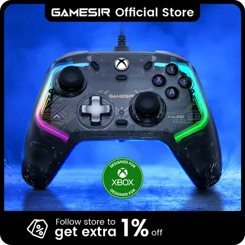 Controle GameSir Kaleid com Fio para Xbox Series X, Xbox Series S, Xbox One, com Joystick de Efeito Hall