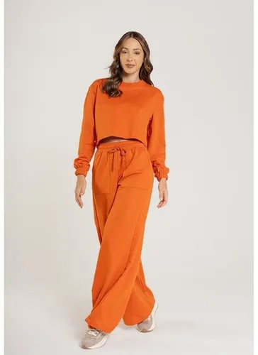 Calça Básica Feminina para Adulto em Moletom (Laranja) Just Basic