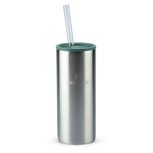 Copo Térmico Slim 3 em 1 com tampa e canudo Stainless Steel Shale Stanley 1913 | 296ML
