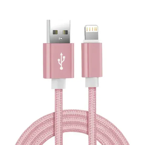 Cabo carregador usb trançado de nylon metálico para iphone 14 8 7 6s plus x xr xs 11 12 13 pro max ipad 9 cabo de dados de carregamento rápido 1m 2m 3m