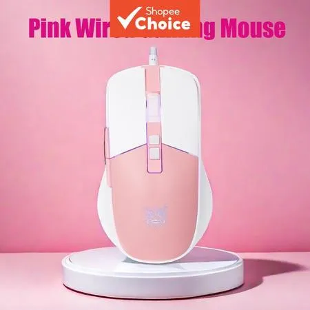  RGB CW916 Rato Gamer com Fio, Mouse Óptico Computador USB com Retroiluminação RGB, Mouse para Jogadores Ergonômico para