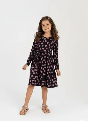 Vestido Manga Longa Infantil (Preto) Guloseima