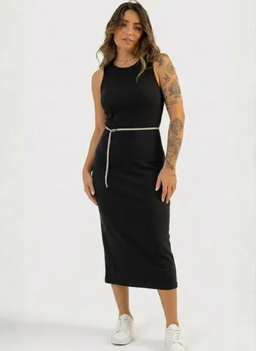 Vestido Regata Básico em Ribaninha (Preto) Just Basic