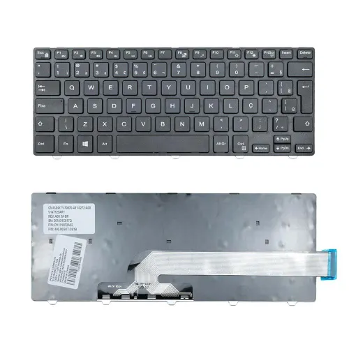Teclado para Notebook Dell Inspiron 14-3467-M10M ABNT2 Preto