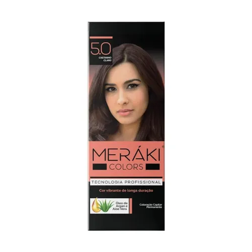 Kit Tintura Meráki Color Castanho Claro 5.0 125gr