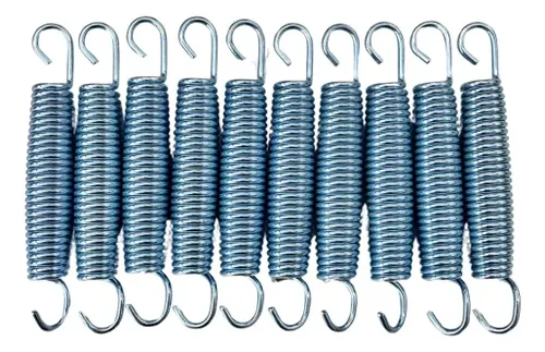 Kit com 10 Molas Premium para Cama Elástica 14 Cm de Aço da Val Brinquedos Mola Bicônica 14cm Acessório para Reposição Trampolim Pula-Pula