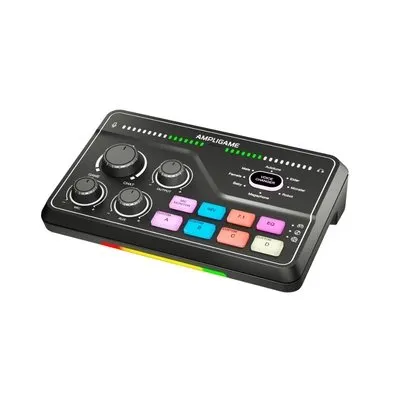 Placa de Som Gamer Fifine AmpliGame SC8, 7.1 Surround, RGB, Voice Changer, para PC/PS5 - SC8