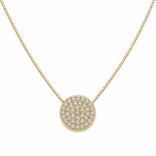 Colar Chuveiro com 51 Diamantes 40 cm em Ouro 18K