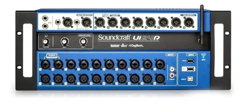 Mesa de Som Digital Soundcraft Ui24R 24 Canais Rack Profissional