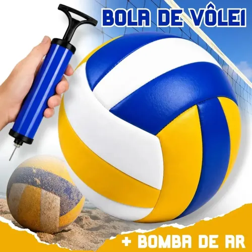 Bola de Volei Profissional Quadra Praia Tamanho 5 Babuu Brinquedos Educativos