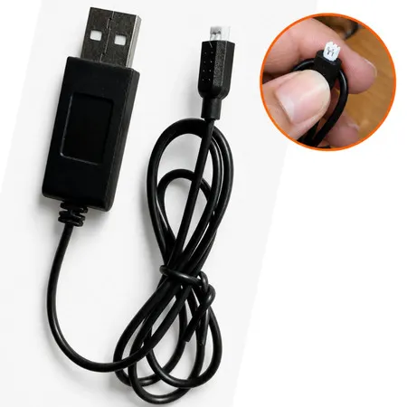 Carregador USB 3.7V JST PH 1.25mm 2 Pinos para Drone Carrinho RC Bateria Recarregável