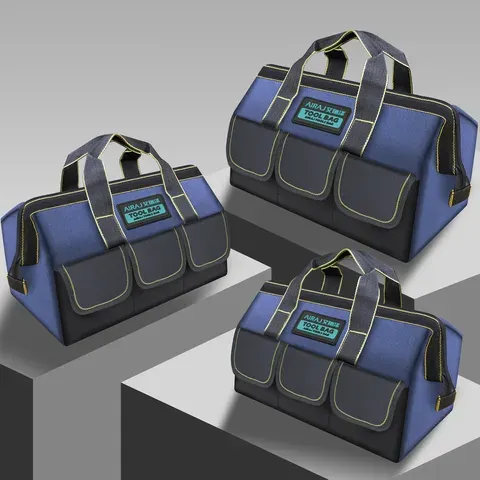 Bolsas de Ferramentas Multifuncionais AIRAJ em Tecido Oxford 1680D, Bolsas para Eletricistas à Prova d'Água e Resistentes ao Desgaste, Bolsas de Armazenamento de Alta Capacidade