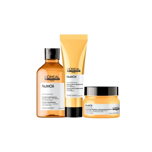 Kit L'Oréal Professionnel Nutri Oil Shampoo 300ml Condicionador 250ml e Leave-in 150ml