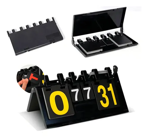 Placar de Mesa Dobrável Marcador Contador Manual Volei Futevôlei Futebol Esporte Forte Triboshop