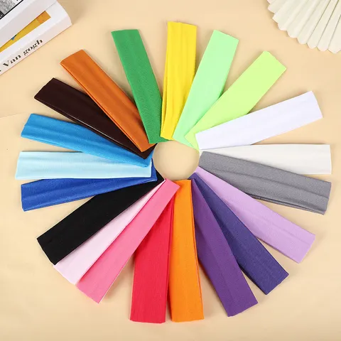 Faixa de Cabelo Elástica de Malha de Cor Sólida, Tiaras da Moda para Mulheres, Acessório de Cabelo para Esportes, Corrida, Fitness, Yoga e Maquiagem