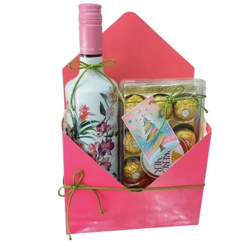 Envelope Relax com Vinho Rosé