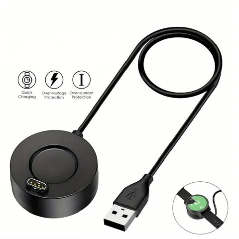 Dock de Carregamento USB para Garmin Vivoactive 3/4/4S Fenix 5S/5X/6S/6X Venu 2/2S - Cabo Durável de Carregamento Rápido para Smartwatch