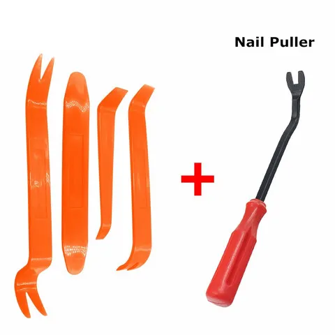 Kit de ferramentas portátil para remoção de painel de carro, 4 unidades, extrator de unhas, rádio, áudio, porta, clipe de reparo, guarnição, remoção de painel, ferramenta manual