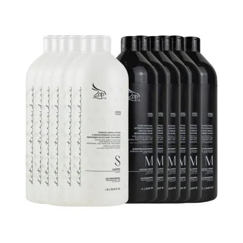 Kit Zap Me Leva+ 6 Shampoo e Máscara (2 x 1 Litro)