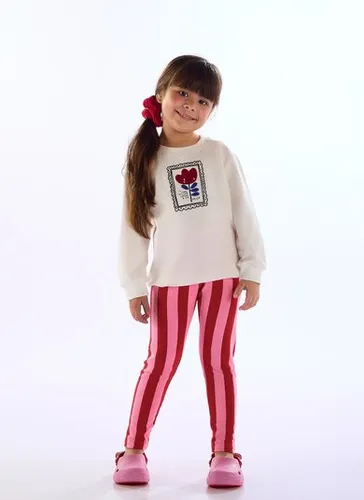 Conjunto Tulipa Infantil com Blusão e Calça Off White Três e Já