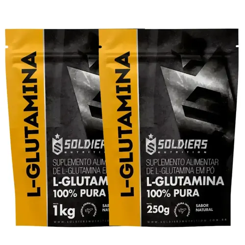 Kit: Glutamina 1Kg + Glutamina 500g - 100% Pura Importada - Soldiers Nutrition
