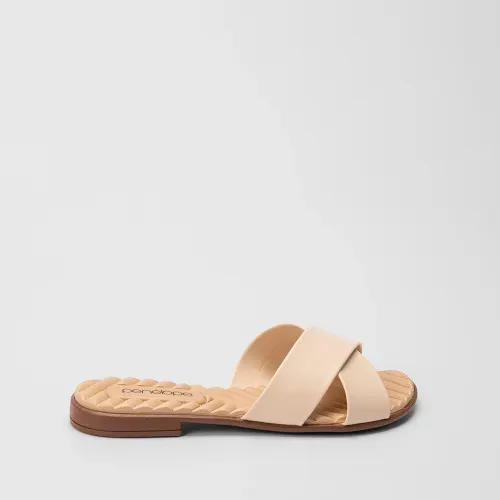 Rasteira Feminina Penélope Tiras Cruzadas Off White