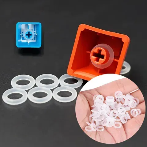 130 Peças de Anéis de Vedação de Borracha Transparente para Amortecedores de Teclado - Perfeito para Teclados Mecânicos e Switches Cherry MX!