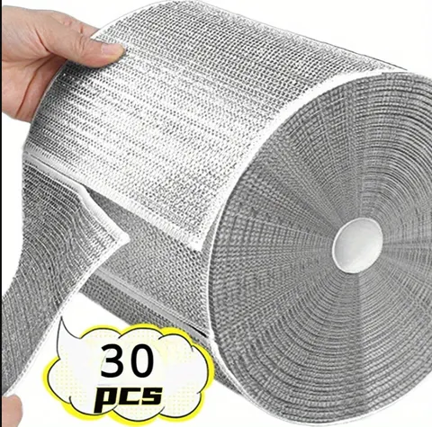 Panos de Limpeza Dupla Face, Trapos de Arame de Aço de Metal, Cozinha de Casa, Panela, Lavagem de Prato, Toalha, Purificador, Atacado