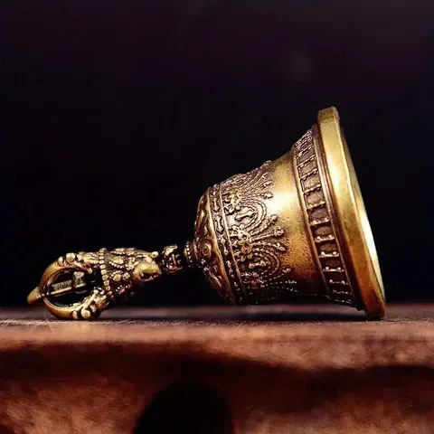 Sino de Bronze de Natal: Presente Criativo, Acessório de Decoração para Casa, Artesanato em Latão Fundido, Sino Pendente, Chaveiro, Botão de Carro, Sino de Vento