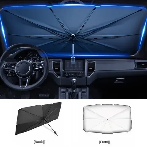 Guarda-sol para carro, protetor solar para o interior do veículo, acessório para proteção do para-brisa contra o sol no verão, novo.