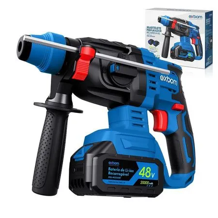 Martelete Perfurador Brushless a Bateria e Recarregável 2 em 1