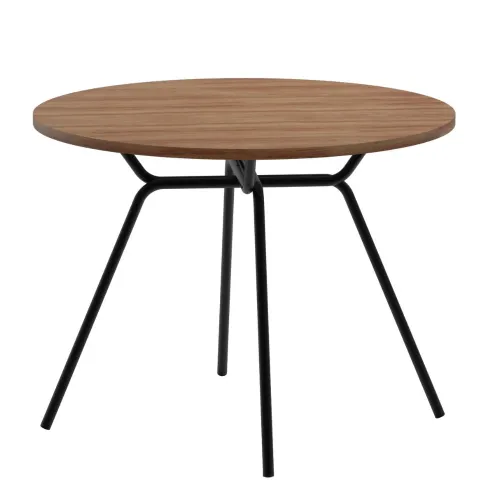 Mesa de Jantar 4 Lugares Redonda 1588 Carraro Freijó com Preto