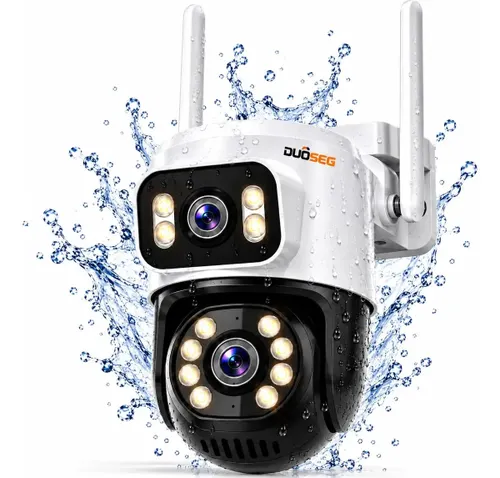 Câmera de Segurança Wi-Fi A28B 4K Dupla Lente Visão Noturna Colorida Full Hd Externa Prova D'água Ip66 Sensor Movimento iCSee DUOSEG