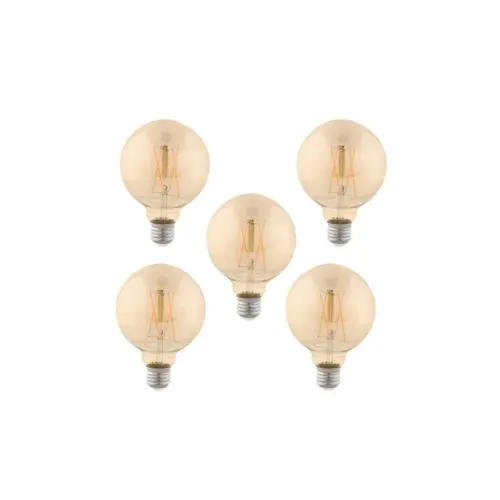 Kit 5 Lâmpadas Globo Filamento G95 E27 2w 200lm 360° 2400k