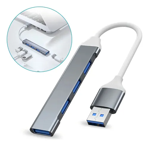 Hub Usb Adaptador 3.0 Extensor 4 Portas Computador Notebook Pc 5 Gbps Personalized View