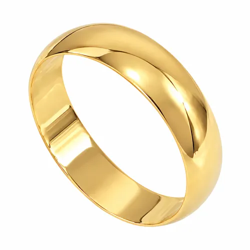Aliança Promessa Meia Cana 5 mm em Ouro 18K