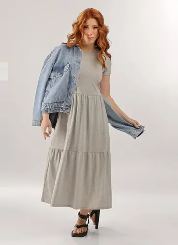 Vestido Marias Longo em Algodão (Cinza) Just Basic