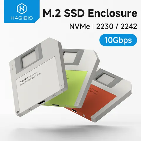 Hagibis 2230 M.2 NVMe SSD Gabinete USB 3.2 Gen 2 para PCI-E M.2 SSD Case 2242 SSD externo Disquete para iPhone 17 Pro Laptops