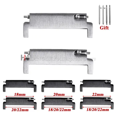 1 par de adaptador de pulseira de relógio, 18mm a 20mm 22mm,20mm a 18/20/22mm,22mm a 22mm, pinos de liberação rápida, conectores, acessórios de pulseira