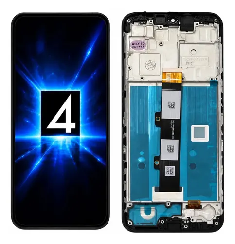Tela display frontal compativel moto G10 G20 G30 com aro + Pelicula