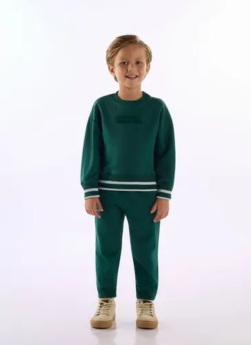 Conjunto Infantil Blusão e Calça em Molecotton Verde