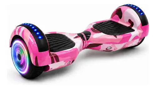 Overboard Skate Eletrico 6.5 Smartbalance Led Bt Variascores Cor Rosa Camuflado