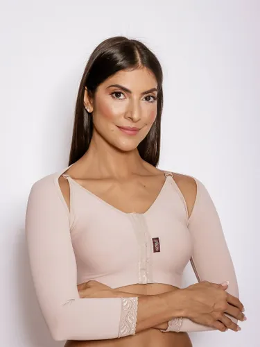 MANGA MODELADORA FECHO NAS COSTAS