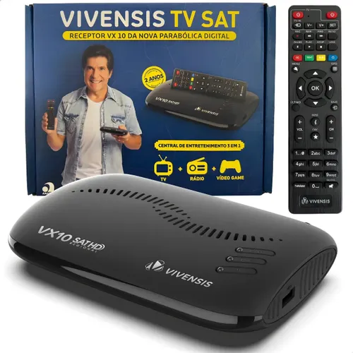 Receptor Vivensis Vx10 Full Hd Via Satélite Compatível Antena SKY SATHD Nova Parabólica