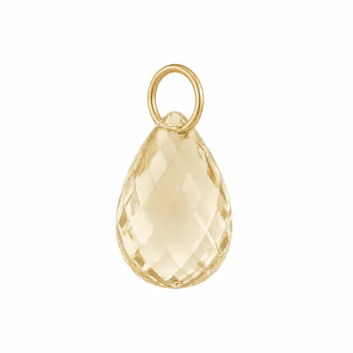 Pingente Gota com Citrino em Ouro 18K