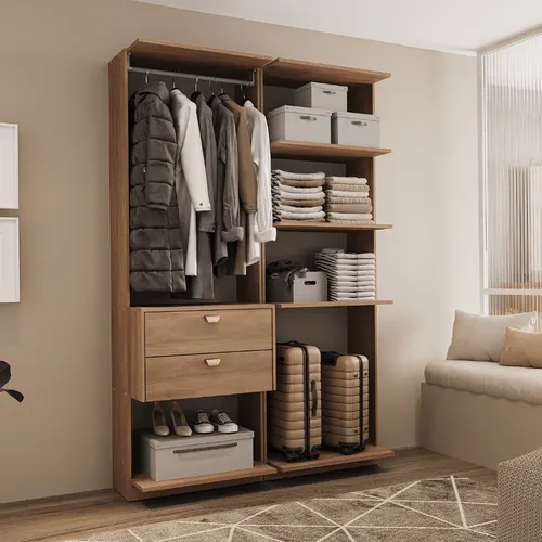 Closet Modulado 2 Gavetas Alasca Freijó Carraro