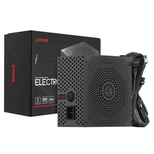 Fonte PCYES Gamer Electro V2 650W 80Plus Bronze PFC Ativo ELECV2PTO650W