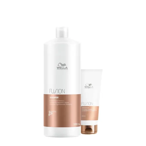 Kit Wella Professionals Fusion Shampoo 1 Litro e Condicionador 200 Mililitros