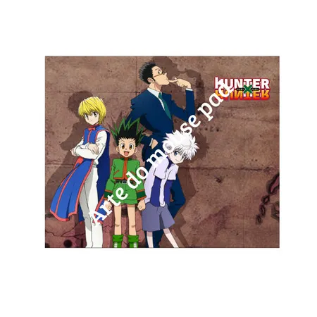 Mouse Pad Hunter x Hunter Personalizado Nome Gon Killua Hisoka Anime Otaku Gamers Presente
